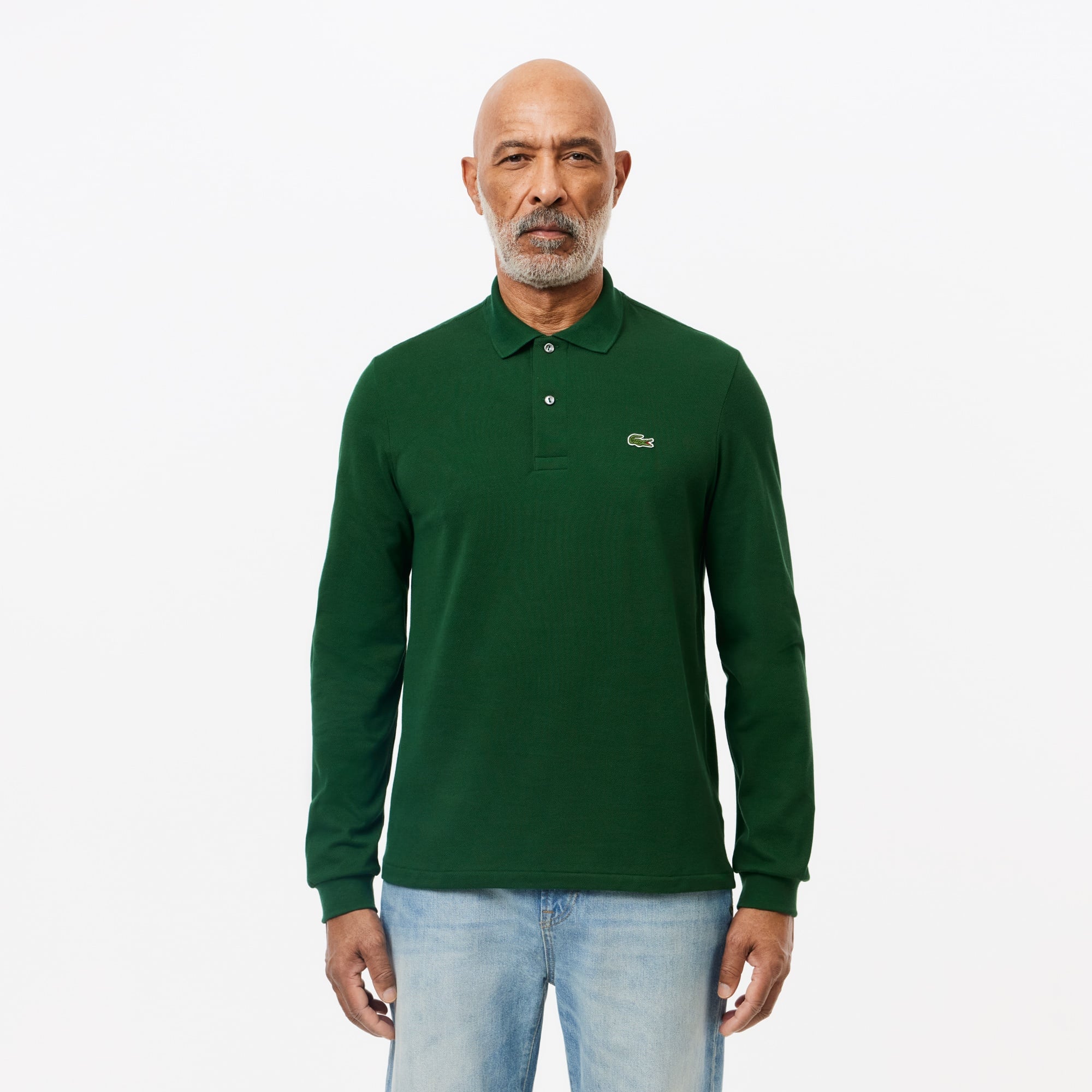Lacoste Erkek Classic Fit Uzun Kollu Yeşil L1212 Polo