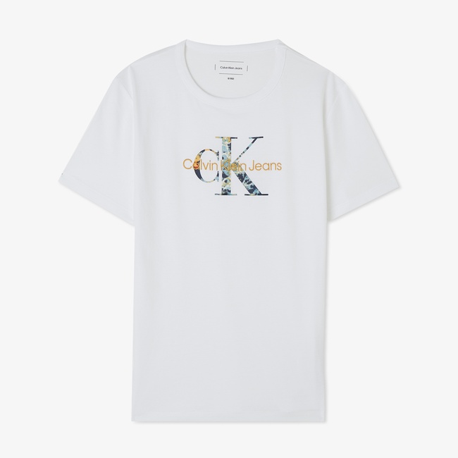  Calvin Klein Jeans Fılled-In Photo Mono Çocuk Beyaz T-Shirt