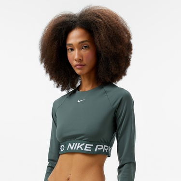  Nike Pro Dri-Fit 365 Kadın Yeşil Uzun Kollu T-Shirt