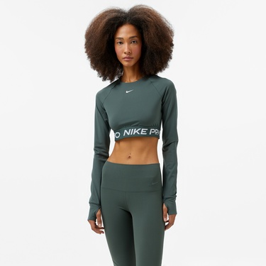  Nike Pro Dri-Fit 365 Kadın Yeşil Uzun Kollu T-Shirt