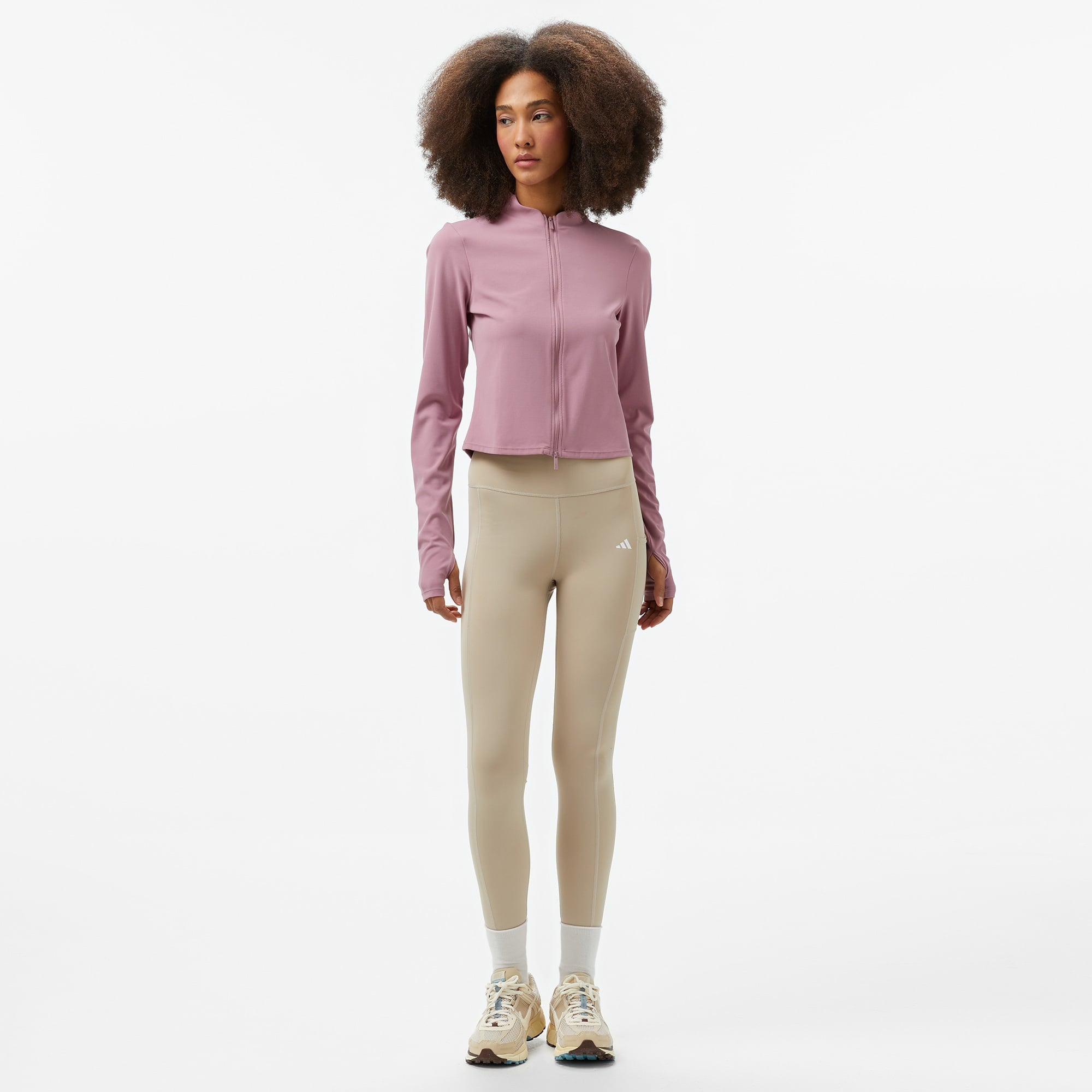 Nike Dri-Fit Zenvy Kadın Mor Uzun Kollu T-Shirt