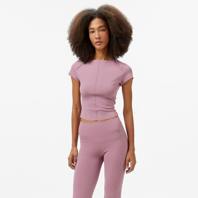  Nike Dri-Fit Zenvy Kadın Mor T-Shirt