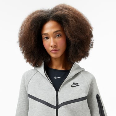  Nike Sportswear Tech Fleece Windrunner Kadın Gri Eşofman Üstü