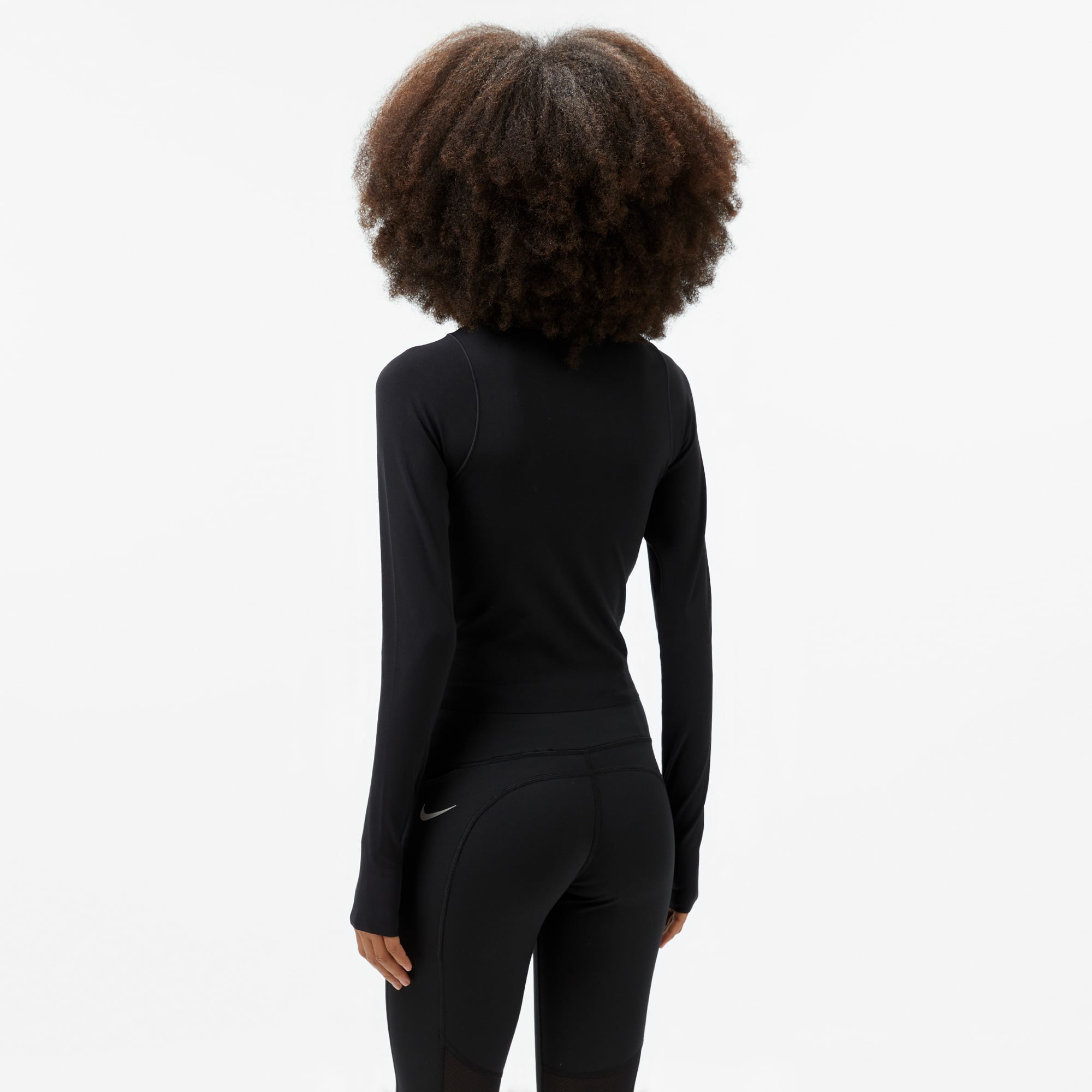 Nike Dri-Fit Zenvy Kadın Siyah Uzun Kollu T-Shirt