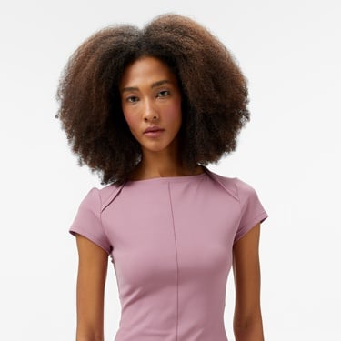  Nike Dri-Fit Zenvy Kadın Mor T-Shirt