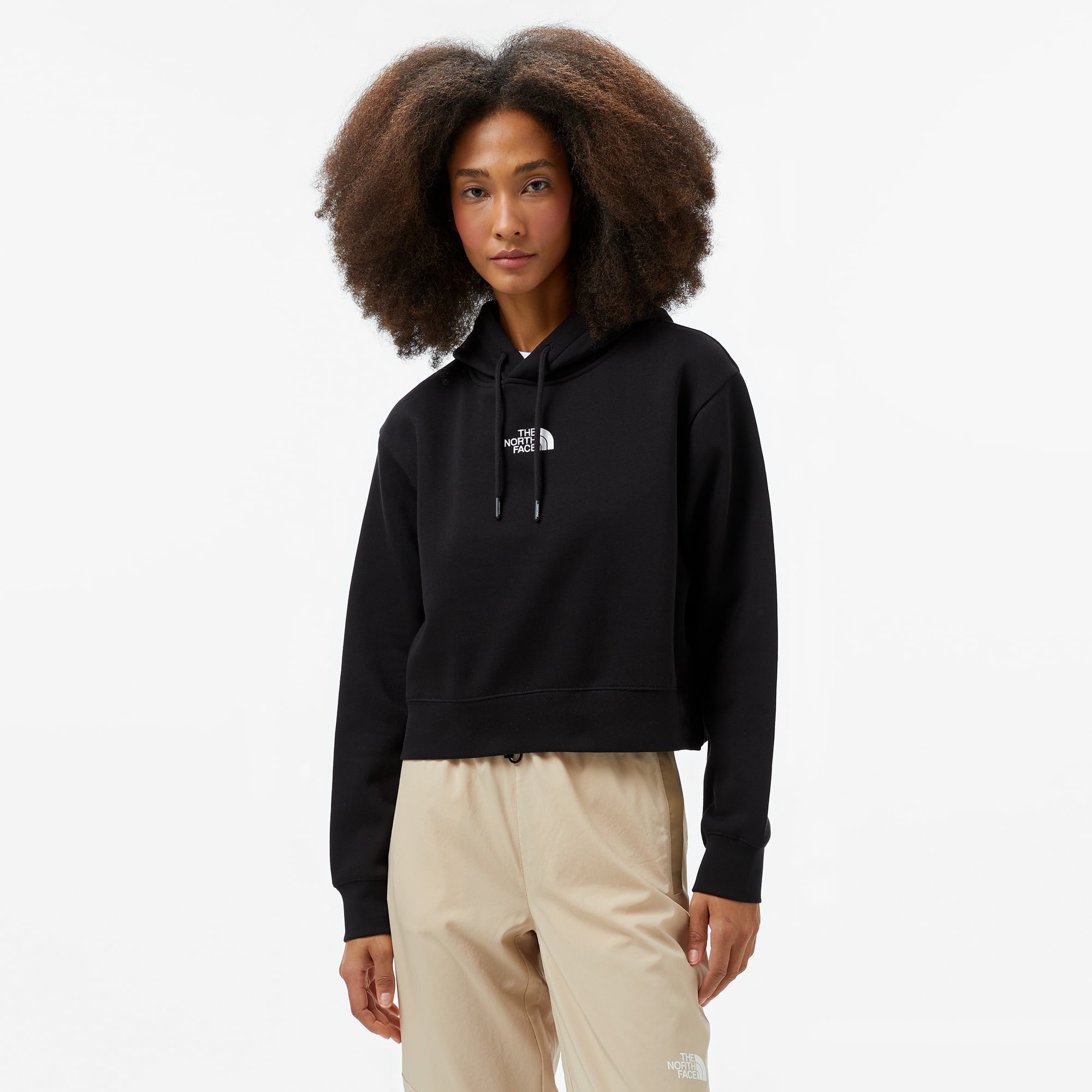  The North Face Essential Crop Kadın Siyah Sweatshirt