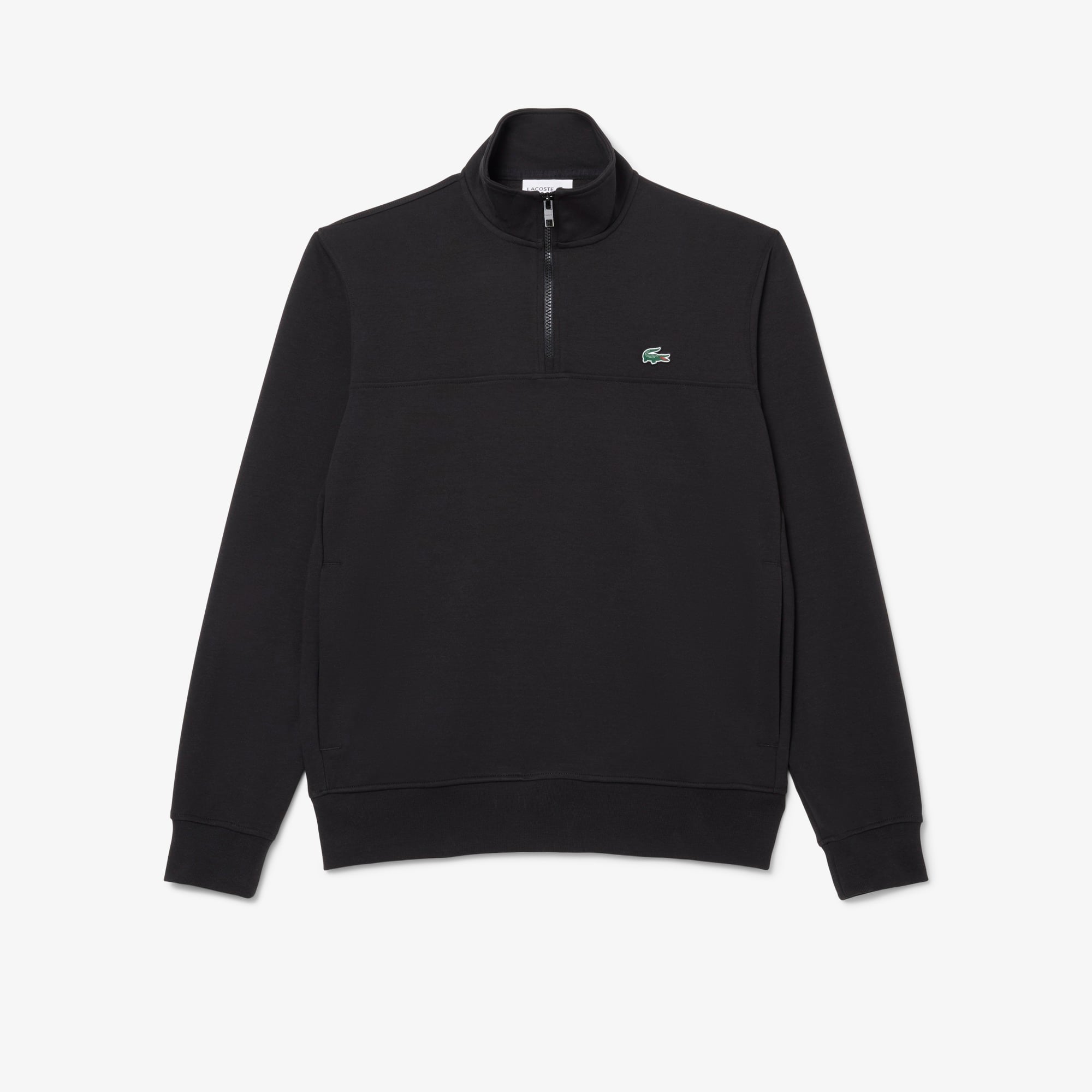 Lacoste Erkek Classic Fit Yarım Fermuarlı Siyah Sweatshirt