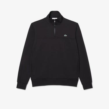  Lacoste Erkek Classic Fit Yarım Fermuarlı Siyah Sweatshirt