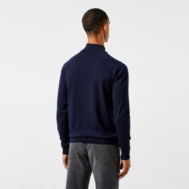  Erkek Regular Fit Yarım Fermuarlı Lacivert Triko