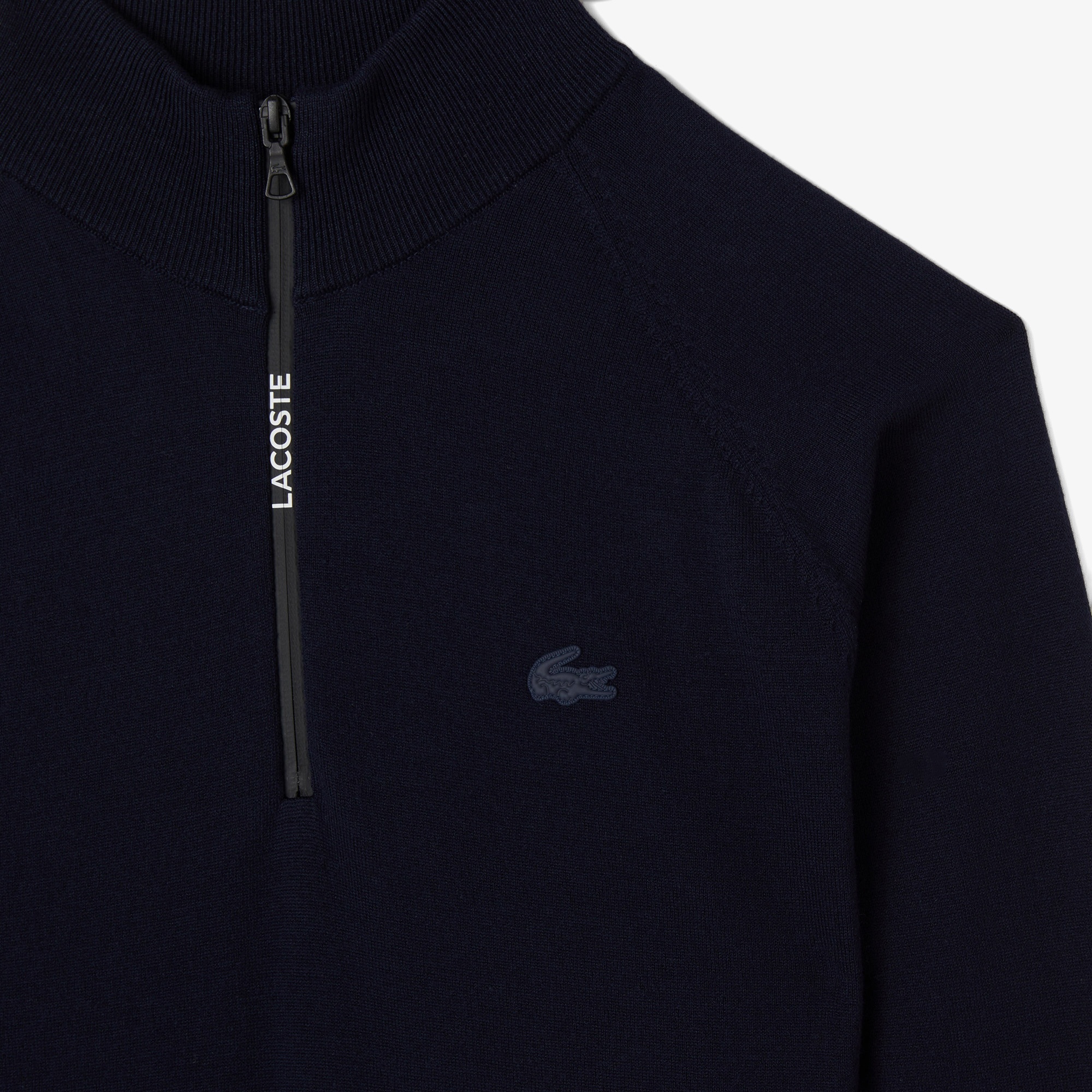 Erkek Regular Fit Yarım Fermuarlı Lacivert Triko