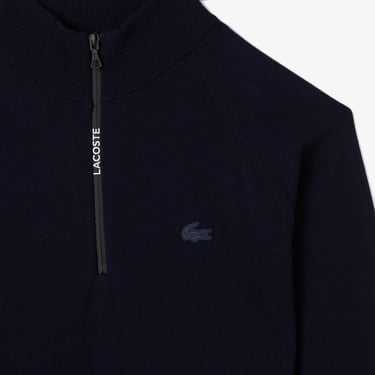  Erkek Regular Fit Yarım Fermuarlı Lacivert Triko