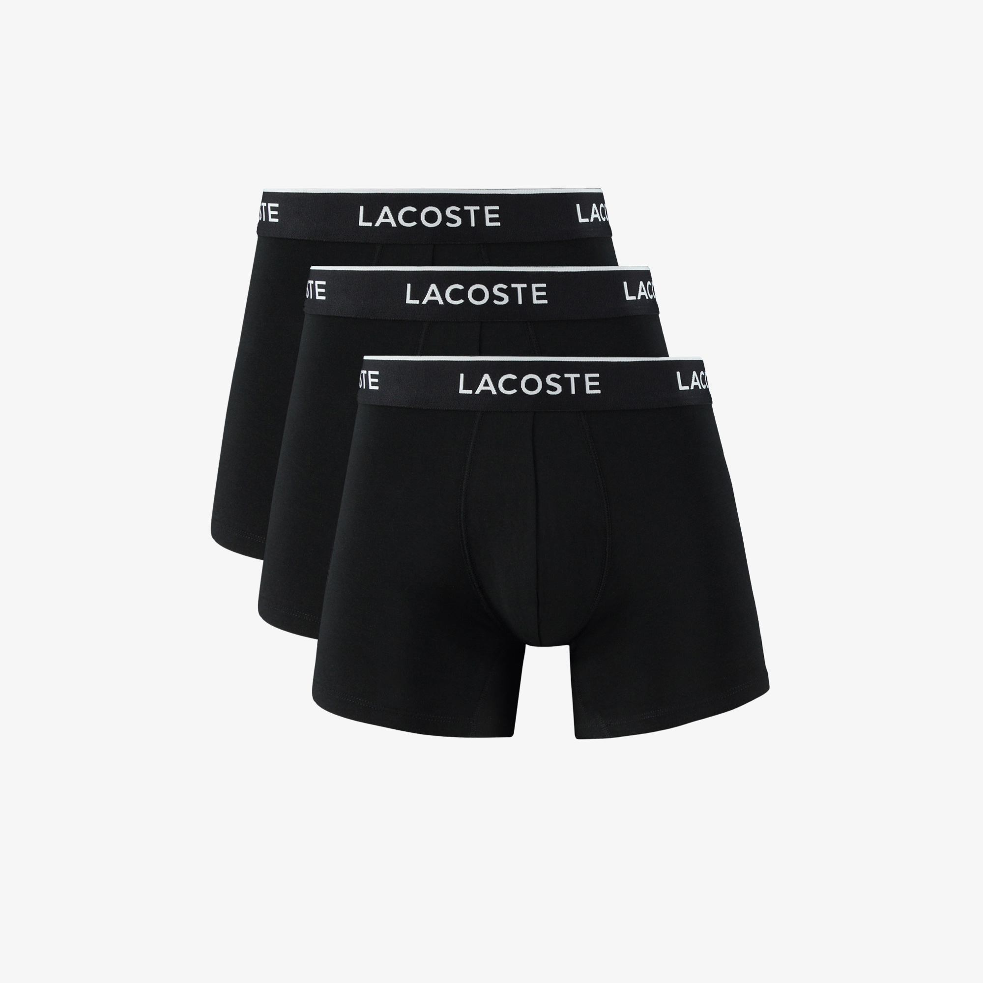  Lacoste Erkek 3'lü Siyah Boxer