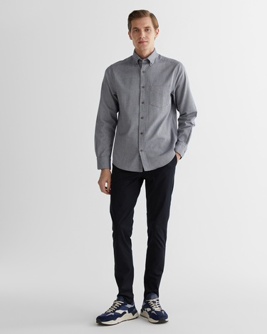  GANT Erkek Gri Regular Fit Düğmeli Yaka Gömlek