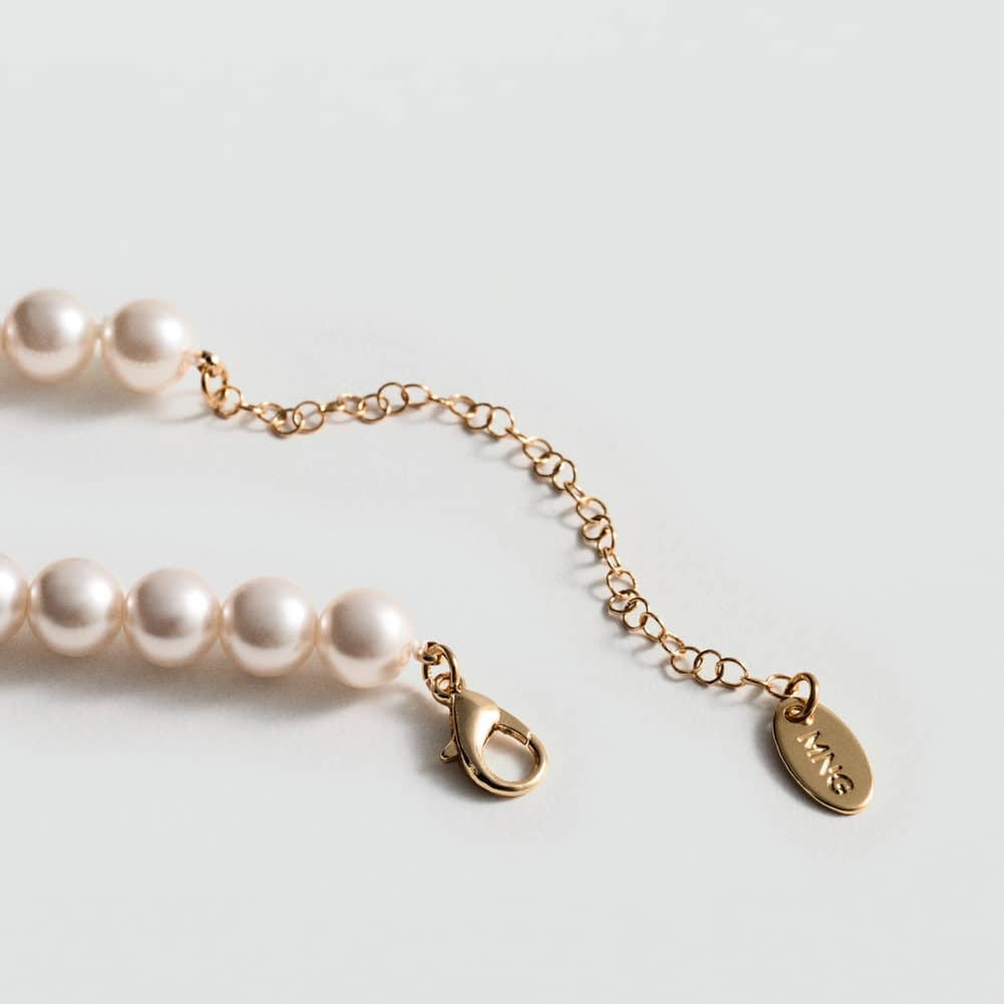 Mango Kadın Kristal Inci Kolye Beyaz