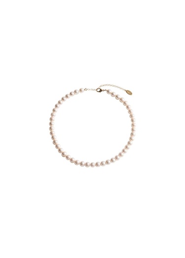  Mango Kadın Kristal Inci Kolye Beyaz