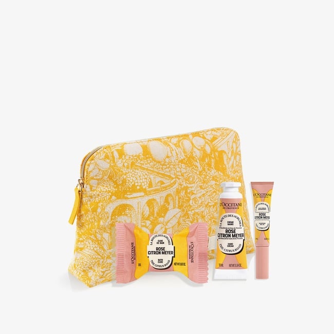  L'Occitane Rose Citron Meyer Lemon Body Care Bag - Gül Citrus Meyer Limonu Vücut Bakım Çantası