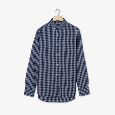  Gant Erkek Lacivert Regular Fit Kareli Gömlek