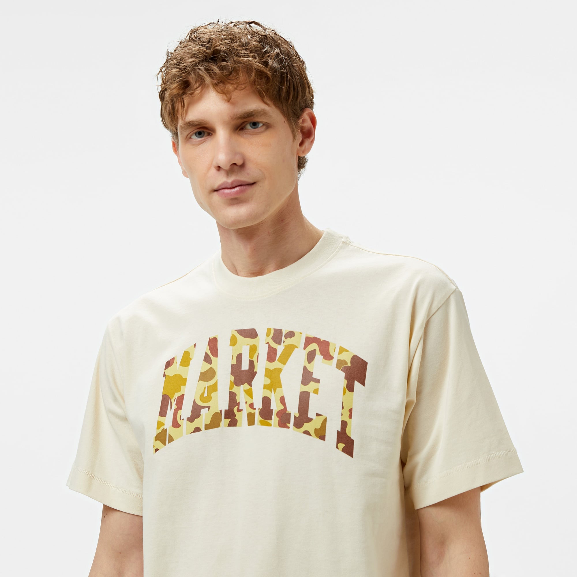 Market Duck Camo Arc Erkek Krem T-Shirt
