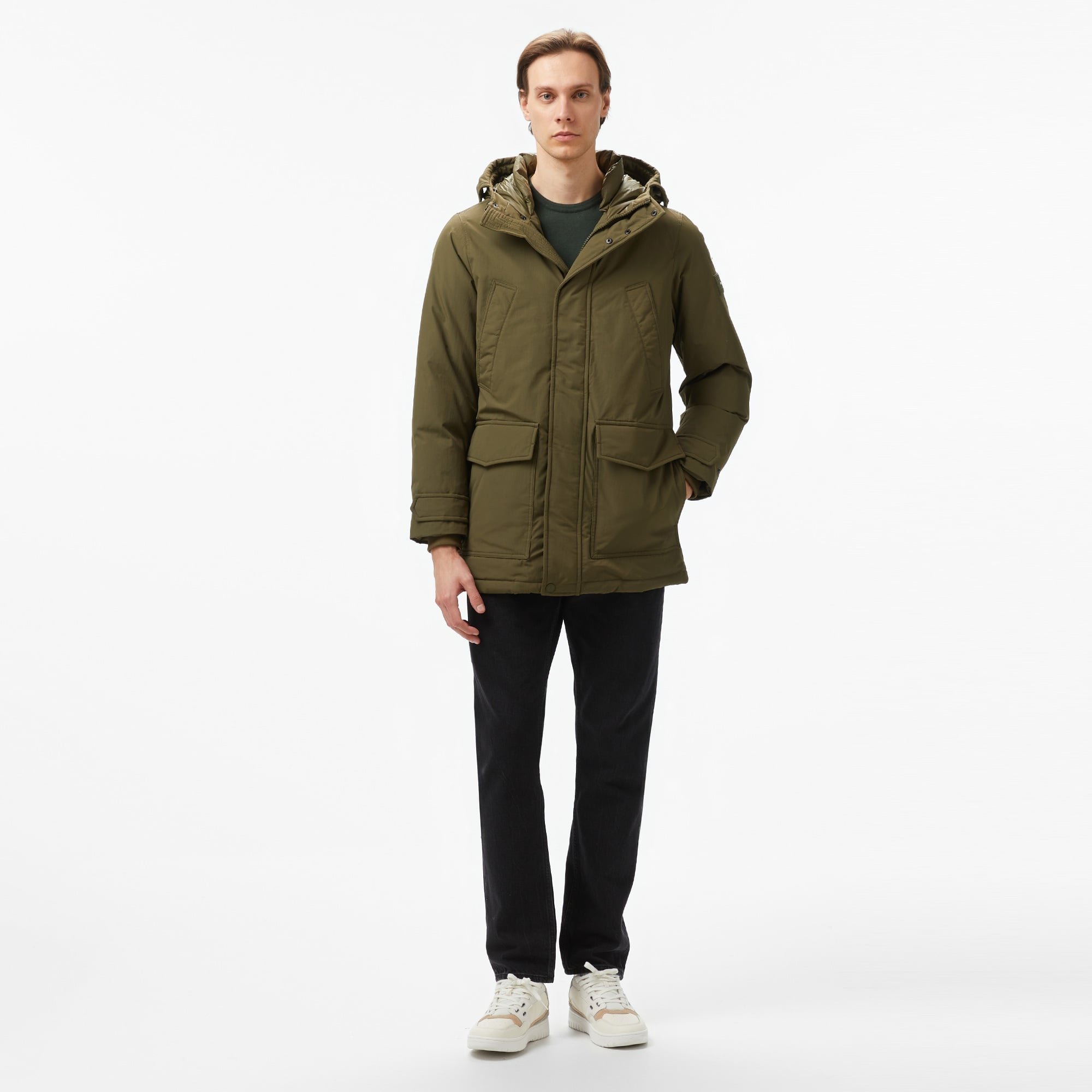 Tommy Hilfiger Rockie Down Parka Erkek Haki Parka