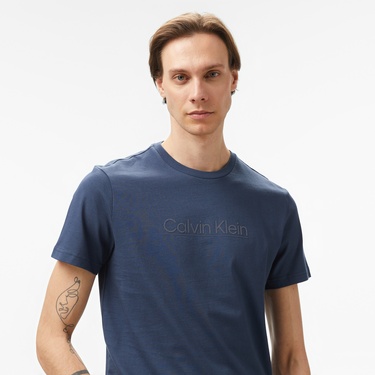  Calvin Klein Raised Line Logo Erkek Lacivert T-Shirt