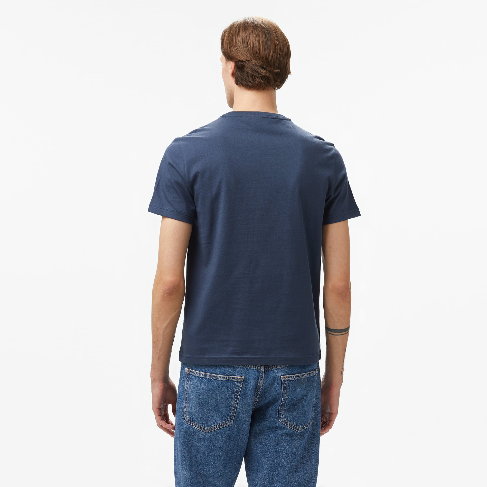 Calvin Klein Raised Line Logo Erkek Lacivert T-Shirt