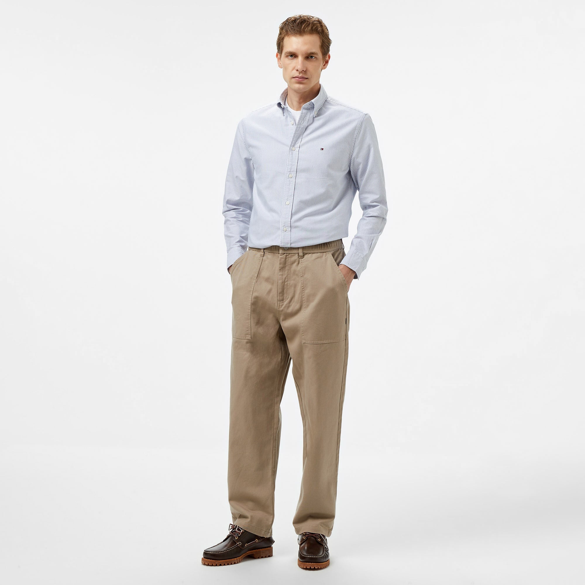 Tommy Hilfiger Core Essentials Erkek Mavi Gömlek