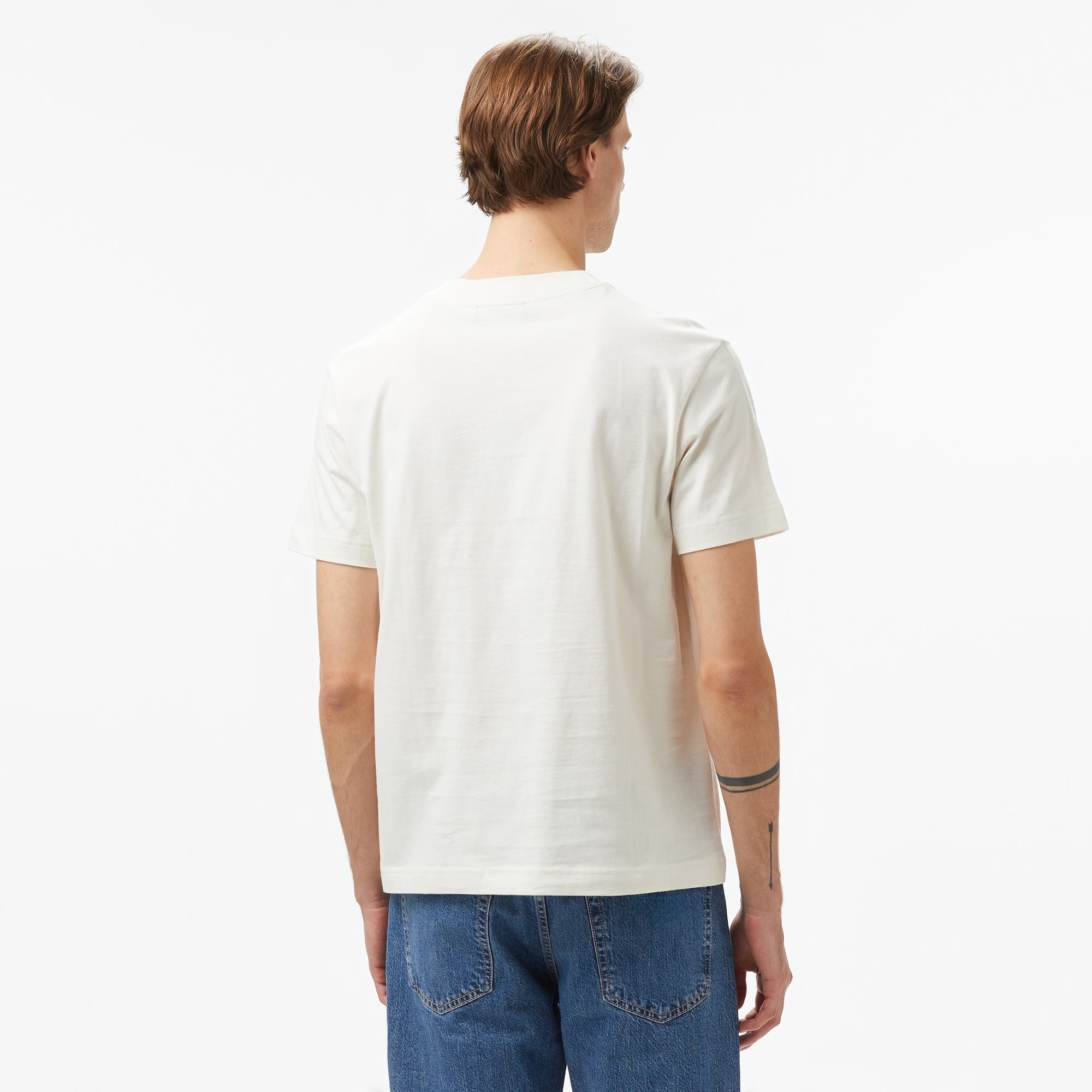 Calvin Klein Jeans Chenılle Monologo Erkek Beyaz T-Shirt