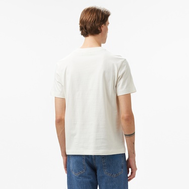  Calvin Klein Jeans Chenılle Monologo Erkek Beyaz T-Shirt