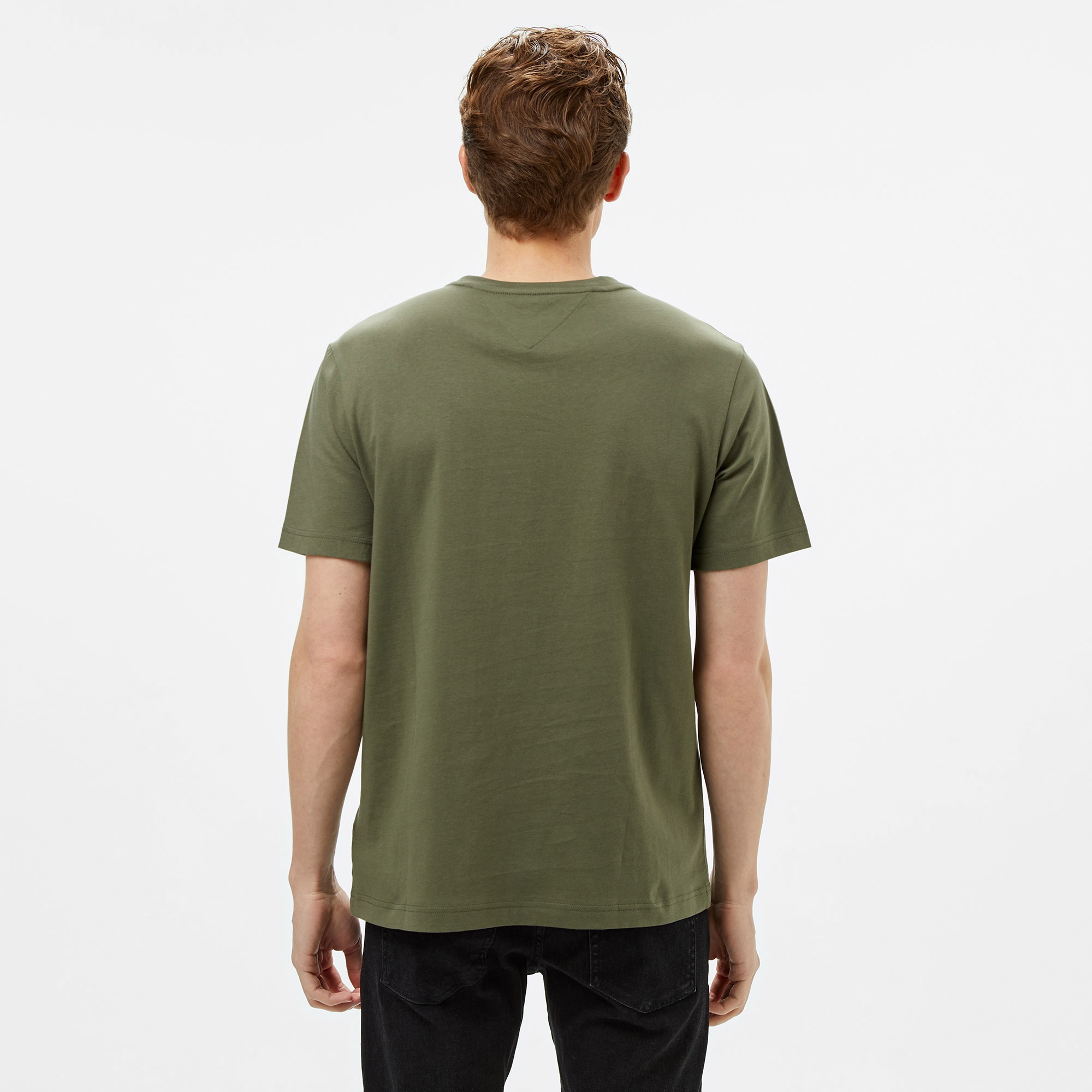 Tommy Hilfiger Hilfiger Chest Insert Erkek Yeşil T-Shirt