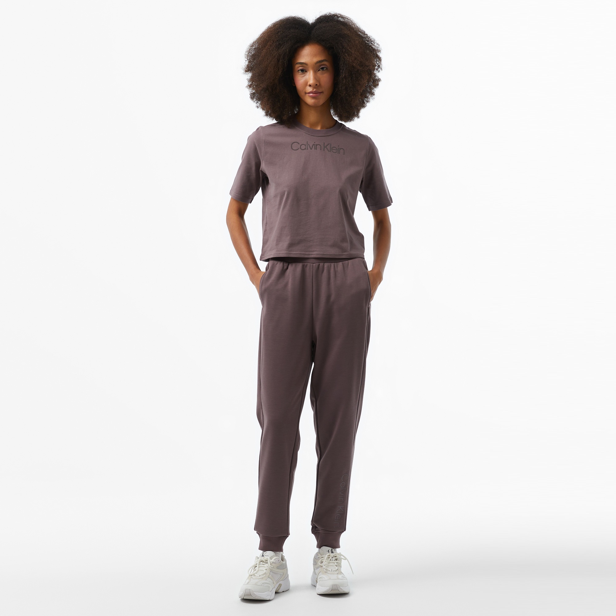 Calvin Klein Performance Kadın Kahverengi T-Shirt