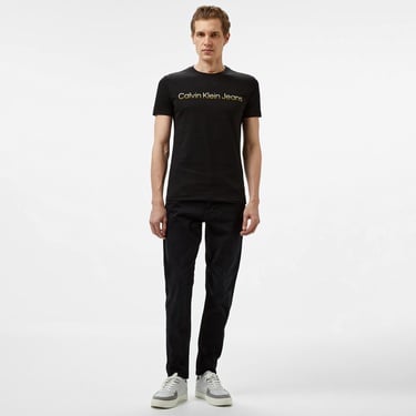  Calvin Klein Two Tone Institutional Erkek Siyah T-Shirt
