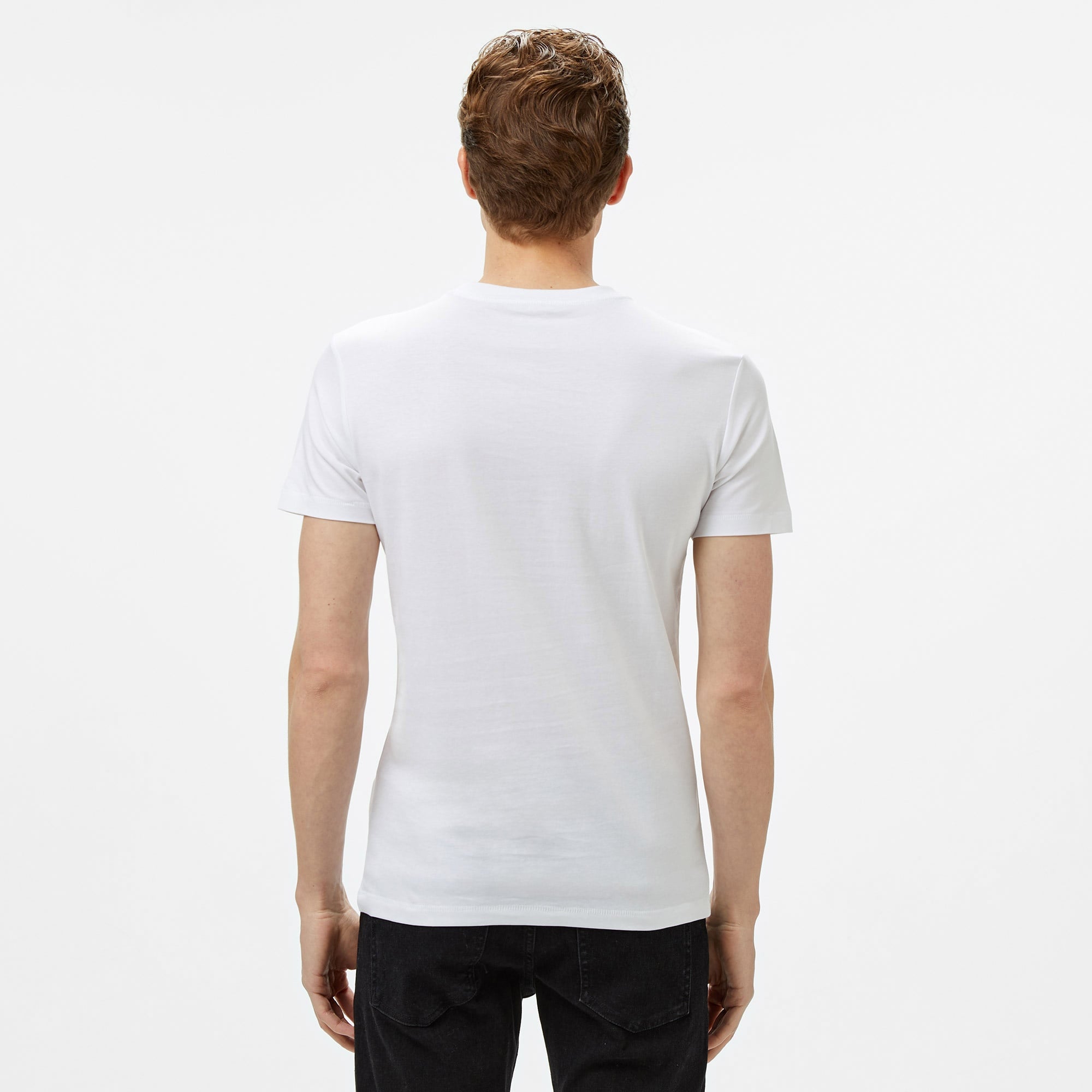Calvin Klein Two Tone Institutional Erkek Beyaz T-Shirt