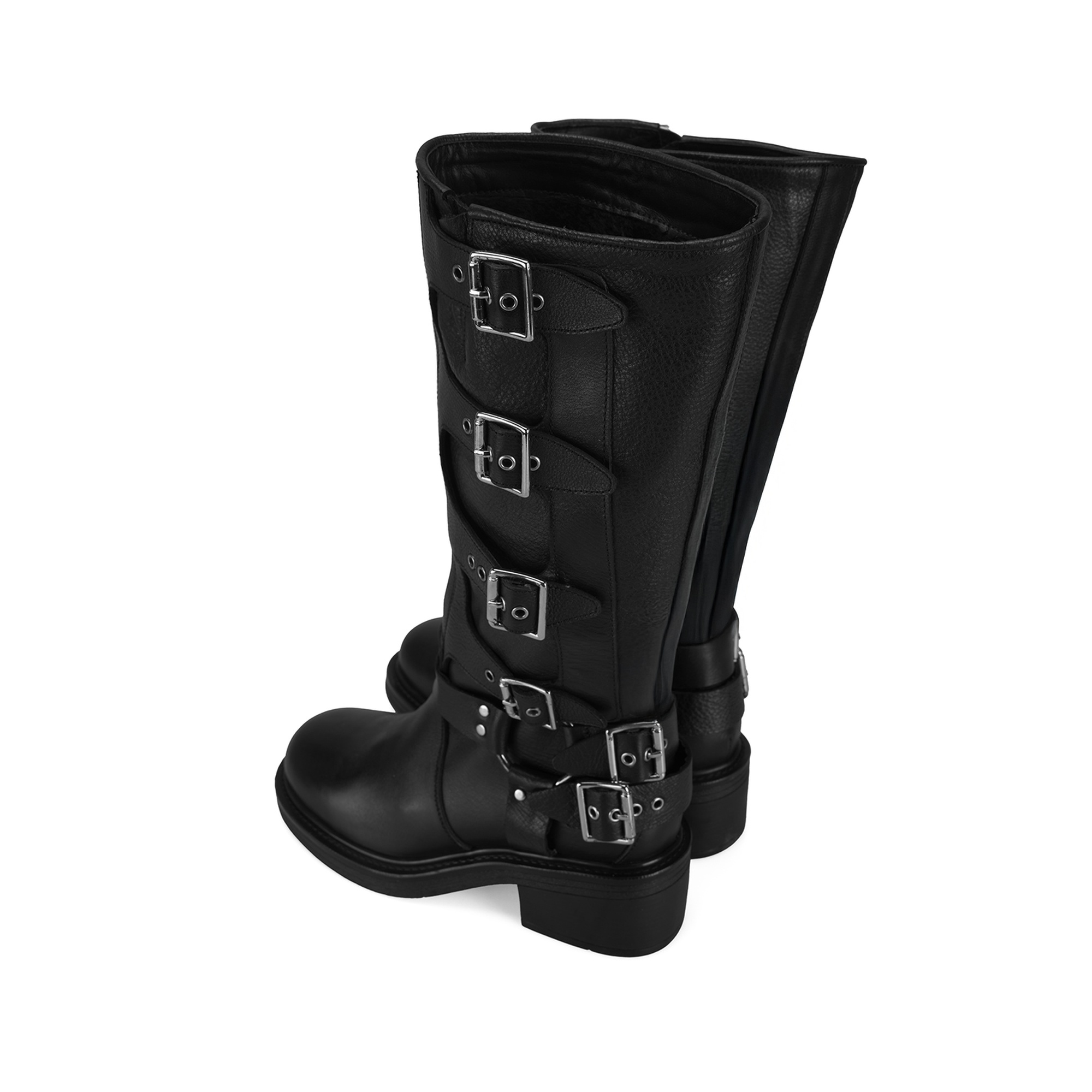 Kadın Siyah Deri Çizme