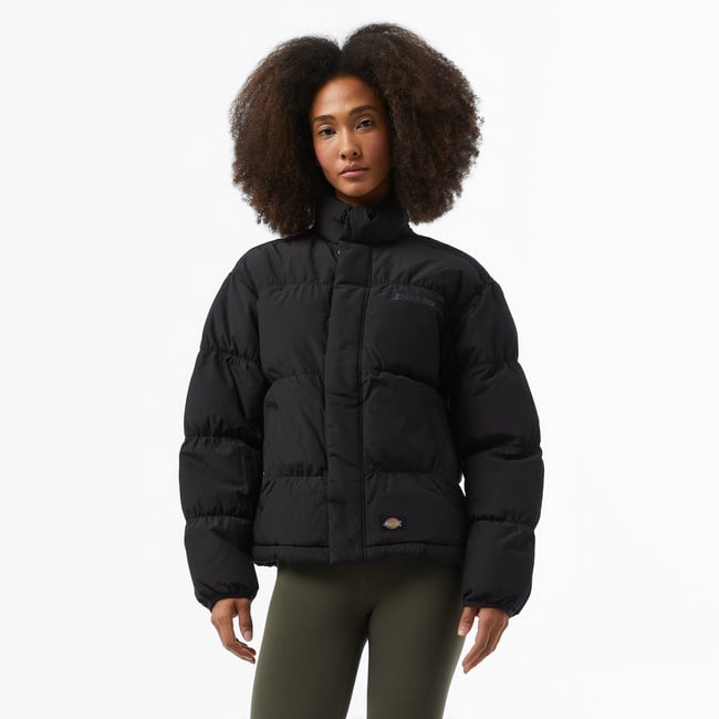  Dickies Scobey Puffer Kadın Siyah Mont