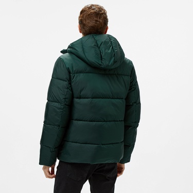  Calvin Klein Hooded Quilt Puffer Erkek Yeşil Mont