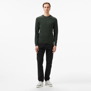  Calvin Klein Cotton Silk Blend Erkek Yeşil Kazak