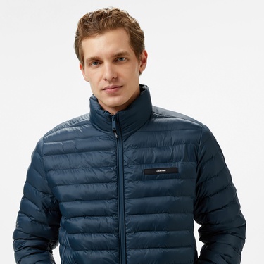  Calvin Klein Quilt Erkek Lacivert Ceket