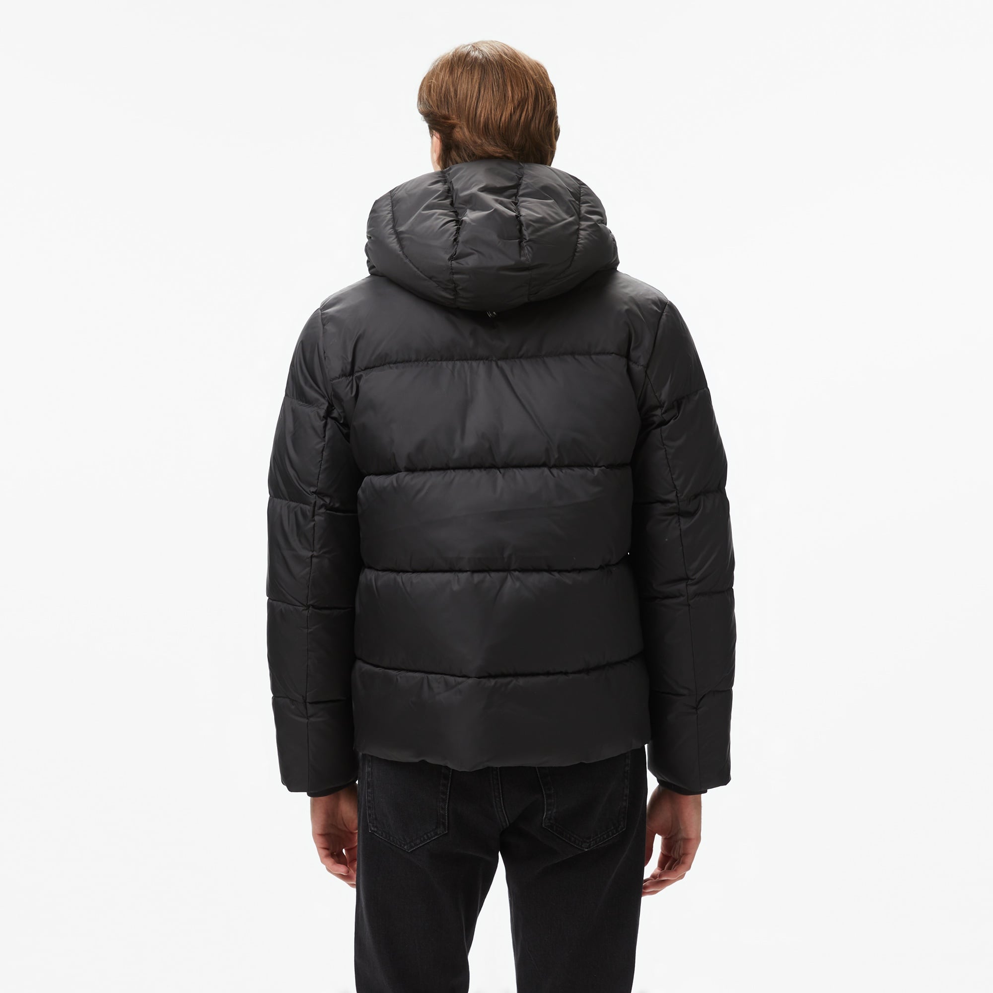 Calvin Klein Hooded Quilt Puffer Erkek Siyah Mont
