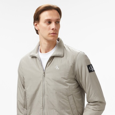  Calvin Klein Jeans Padded Harrington Erkek Gri Ceket