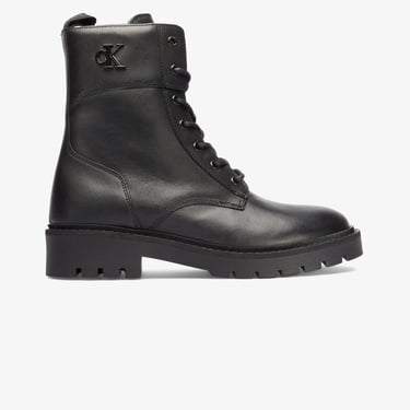  Calvin Klein Jeans Combat Mıd Zip Kadın Siyah Yağmur Botu