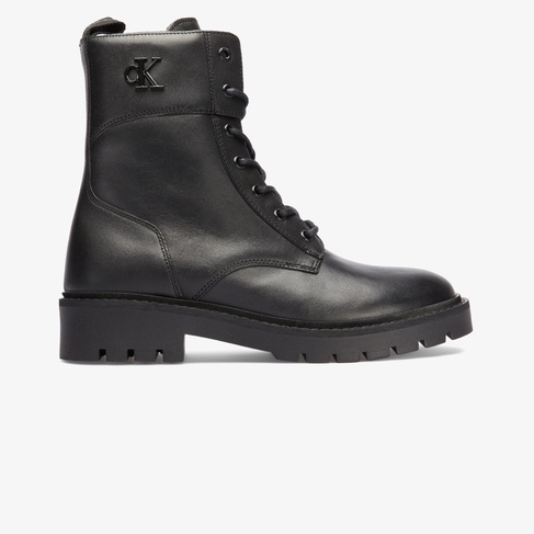  Calvin Klein Jeans Combat Mıd Zip Kadın Siyah Yağmur Botu