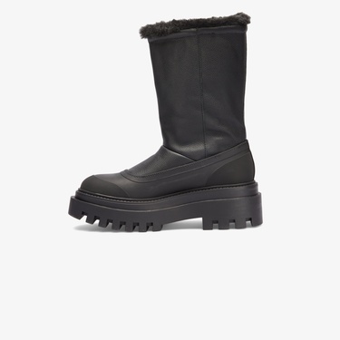  Calvin Klein Jeans Flatform Chelsea Boot Padded Kadın Siyah Yağmur Botu