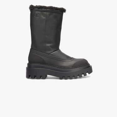  Calvin Klein Jeans Flatform Chelsea Boot Padded Kadın Siyah Yağmur Botu