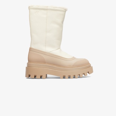  Calvin Klein Jeans Flatform Chelsea Boot Padded Kadın Kahverengi Yağmur Botu