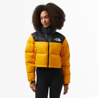  The North Face Nuptse Kadın Kısa Sarı Ceket