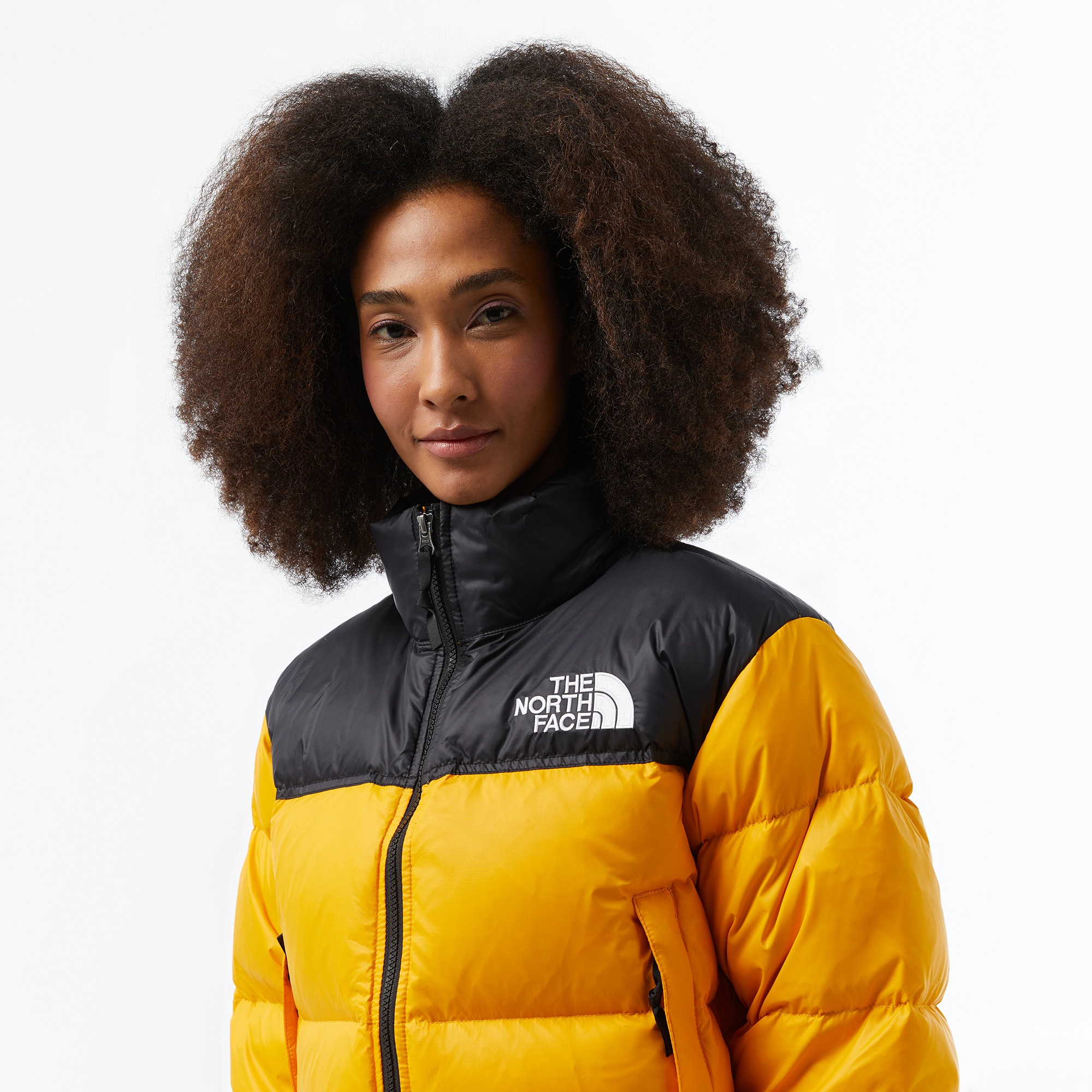 The North Face Nuptse Kadın Kısa Sarı Ceket