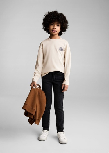  Mango Çocuk Slim Fit Jean Siyah Denim