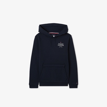  Tommy Hilfiger Adp Logo Regular Çocuk Mavi Hoodie
