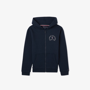  Tommy Hilfiger Nautical Arch Fleece Zipup Çocuk Mavi Hoodie