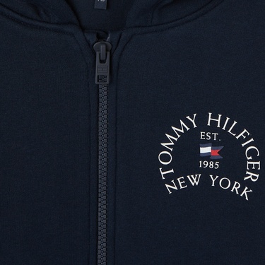  Tommy Hilfiger Nautical Arch Fleece Zipup Çocuk Mavi Hoodie